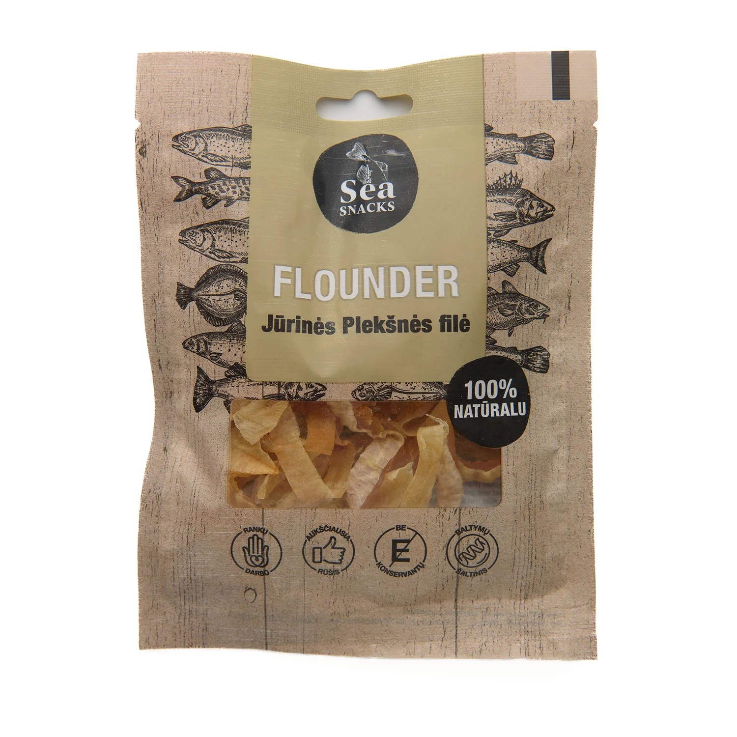 SUSZONE RYBY SEA SNACKS 30g FLĄDRA (15 SZT)
