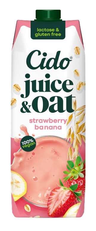 NAPÓJ OWSIANY CIDO JUICE&OAT Z PUREE TRUSKAWKA-BANAN 1L
