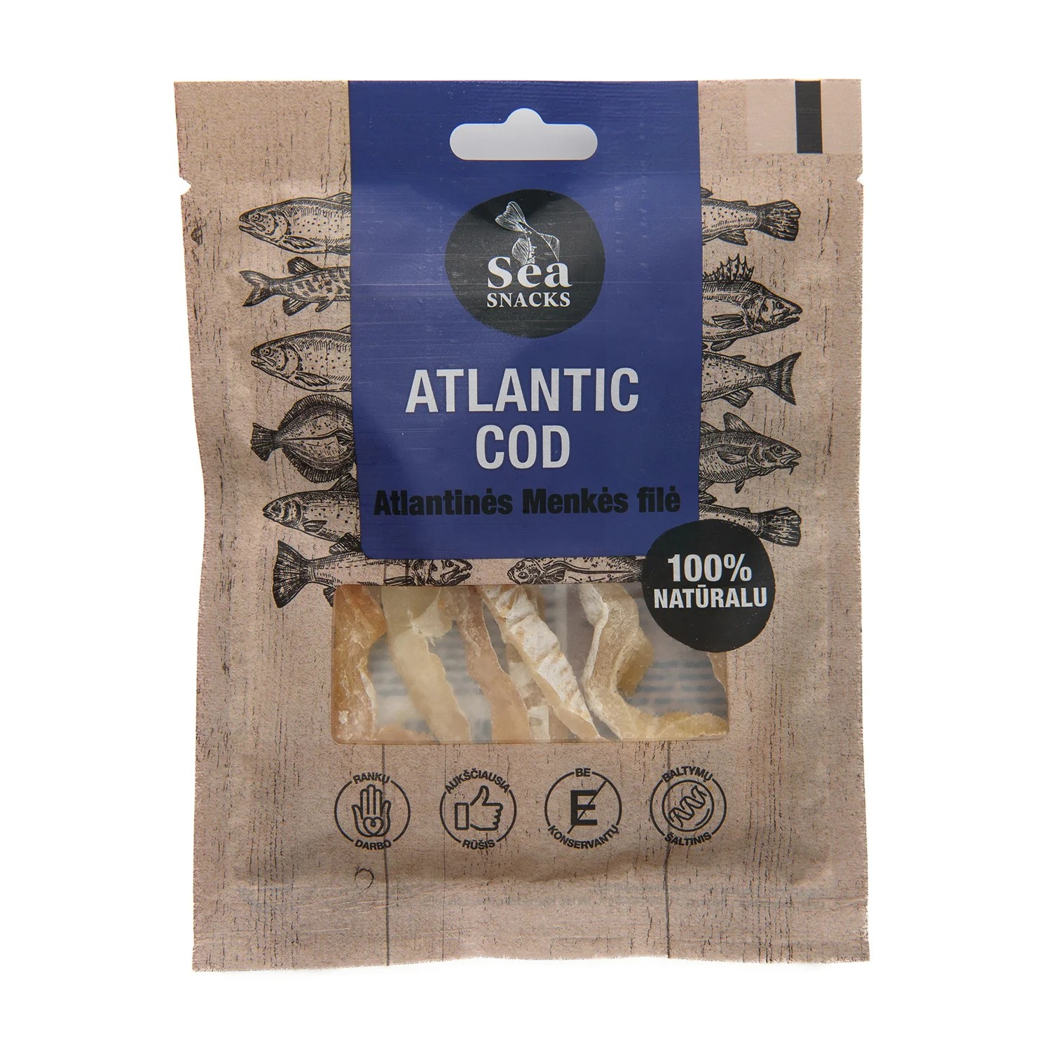 SUSZONE RYBY SEA SNACKS 30g DORSZ ATLANTYCKI (15 SZT)
