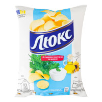 CHIPSY ZIEMNIACZANE LUKS 125g O SMAKU ŚMIETANY I ZIÓŁ (22 SZT)