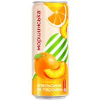 LEMONIADA MORSHYNSKA O SMAKU POMARAŃCZY I BRZOSKWINI 0,33L PUSZKA K (12 SZT)